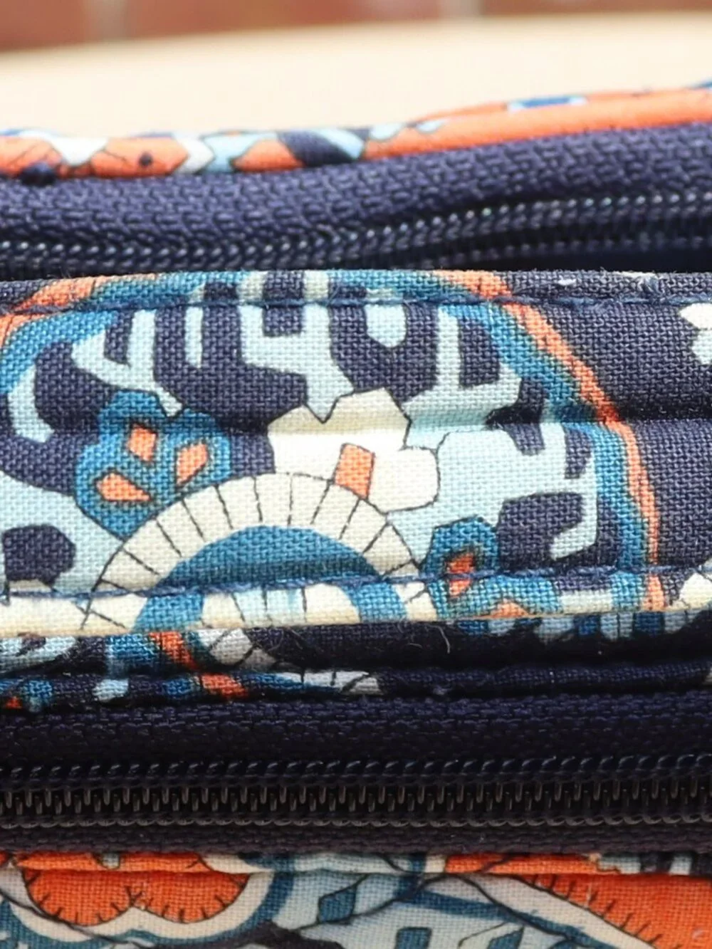 Vera Bradley Ultimate Travel Case Marrakech (Blue and Orange) Retired Pattern